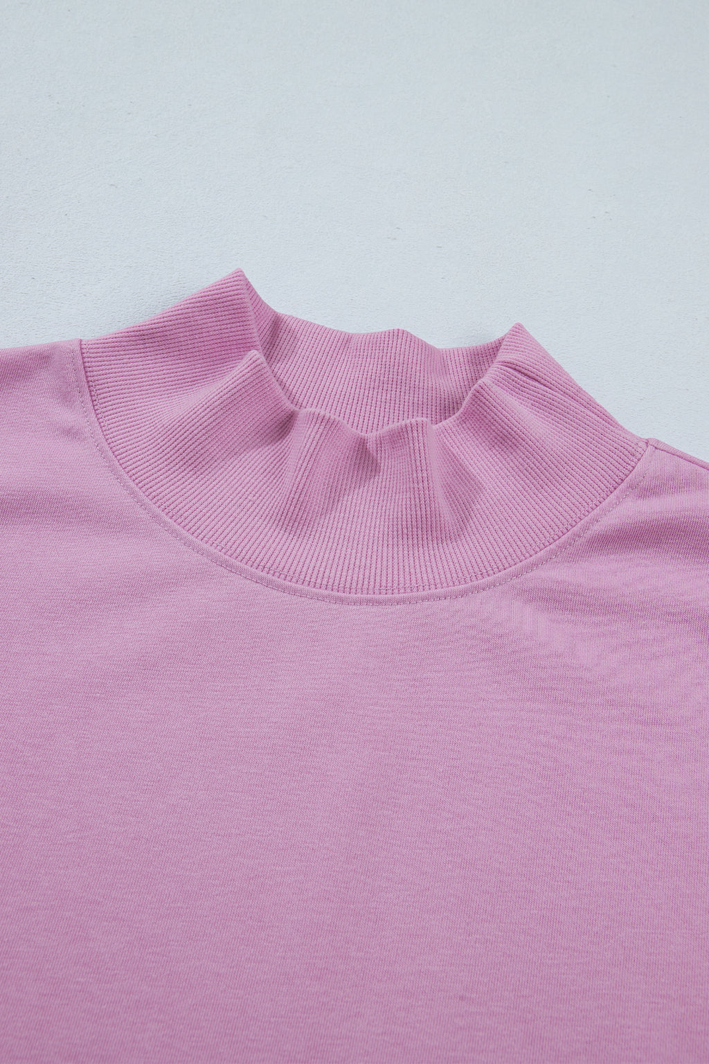 Phalaenopsis Solid Color High Neck Cap Sleeve Loose Top