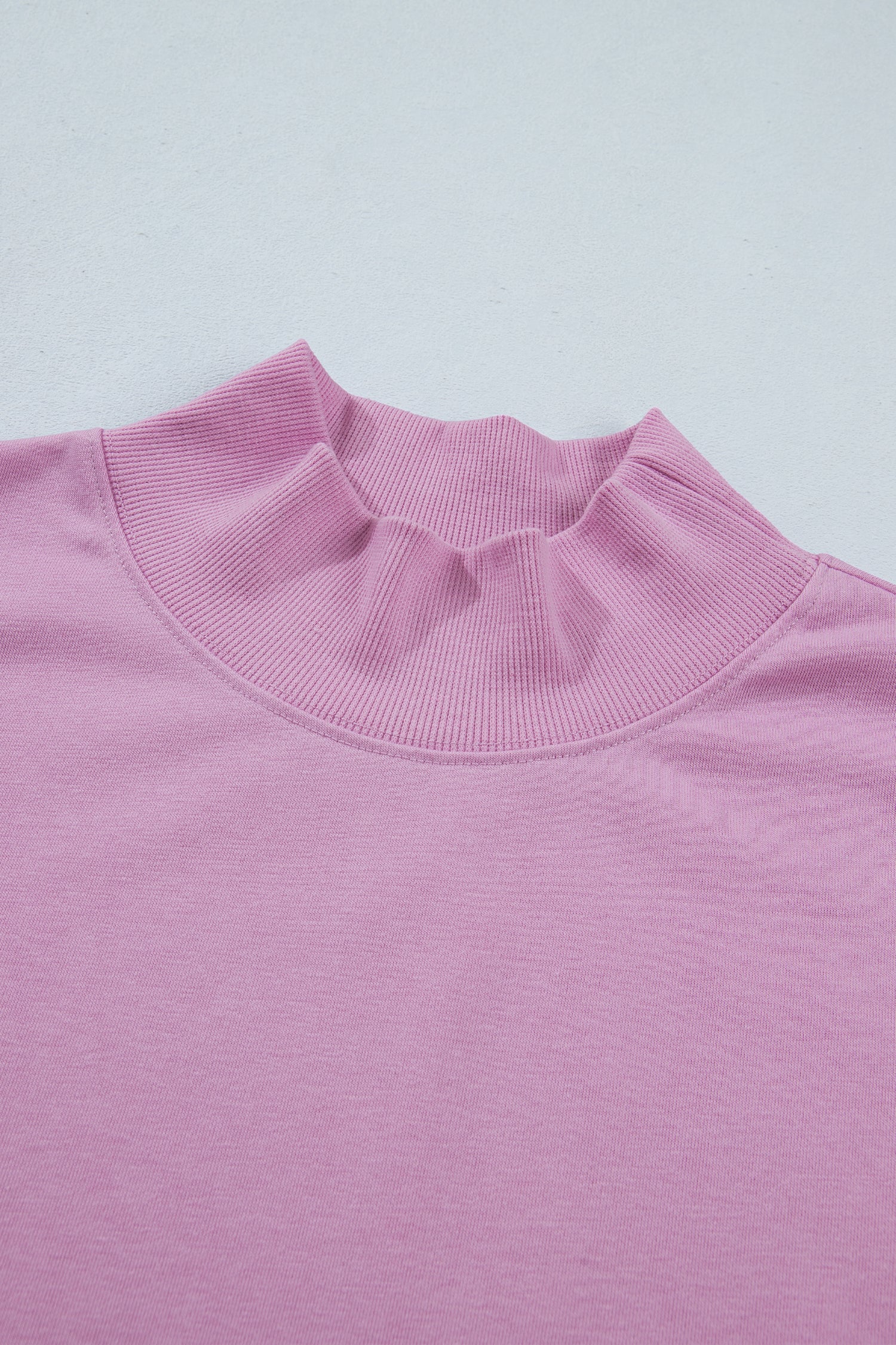 Phalaenopsis Solid Color High Neck Cap Sleeve Loose Top