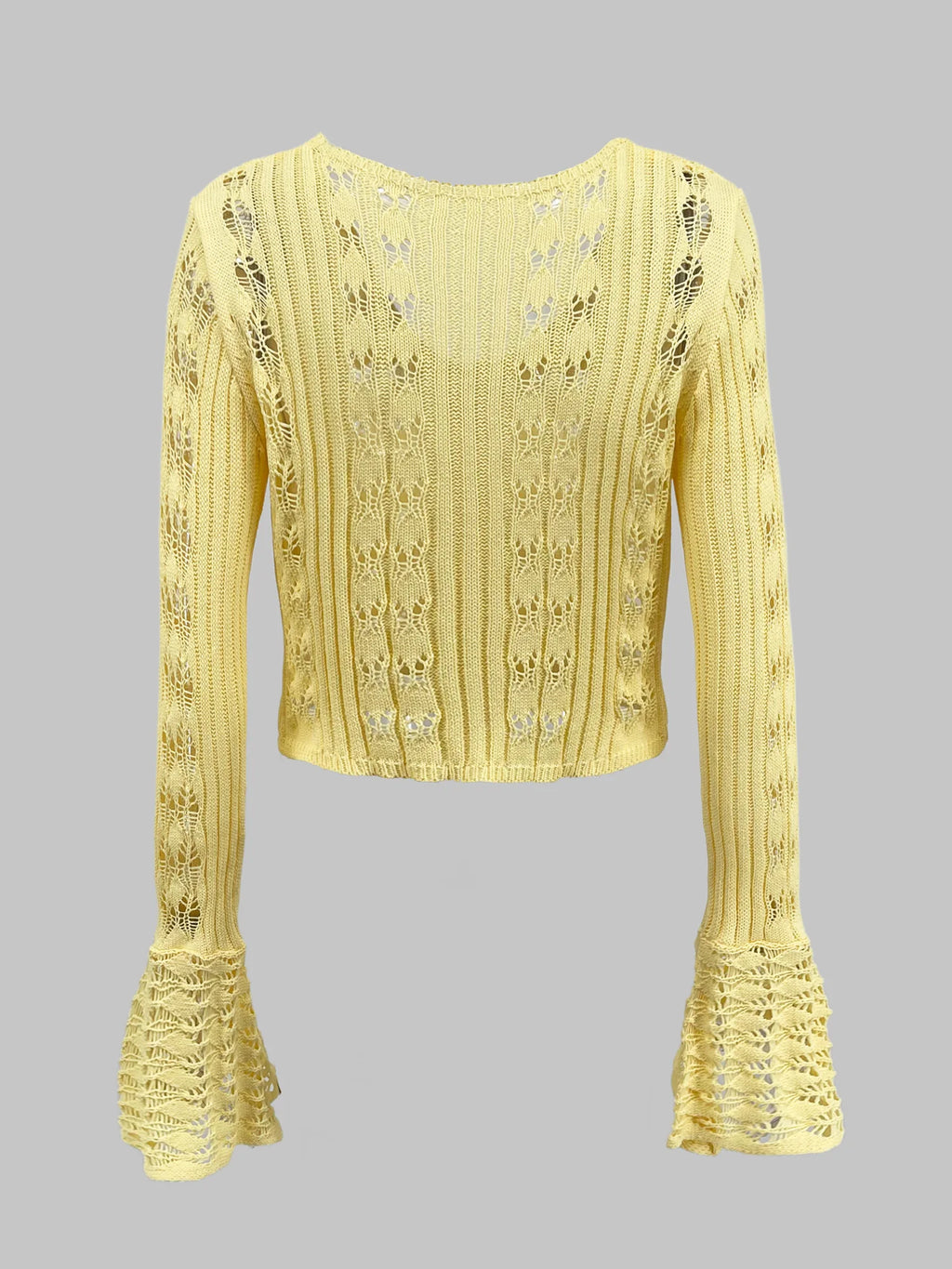 Tuularose Spring Knitted Cardigan Female Solid V-Neck Hollow Out Short Knitted Top Fashion Casual Loose Commuter Female T-Shirt