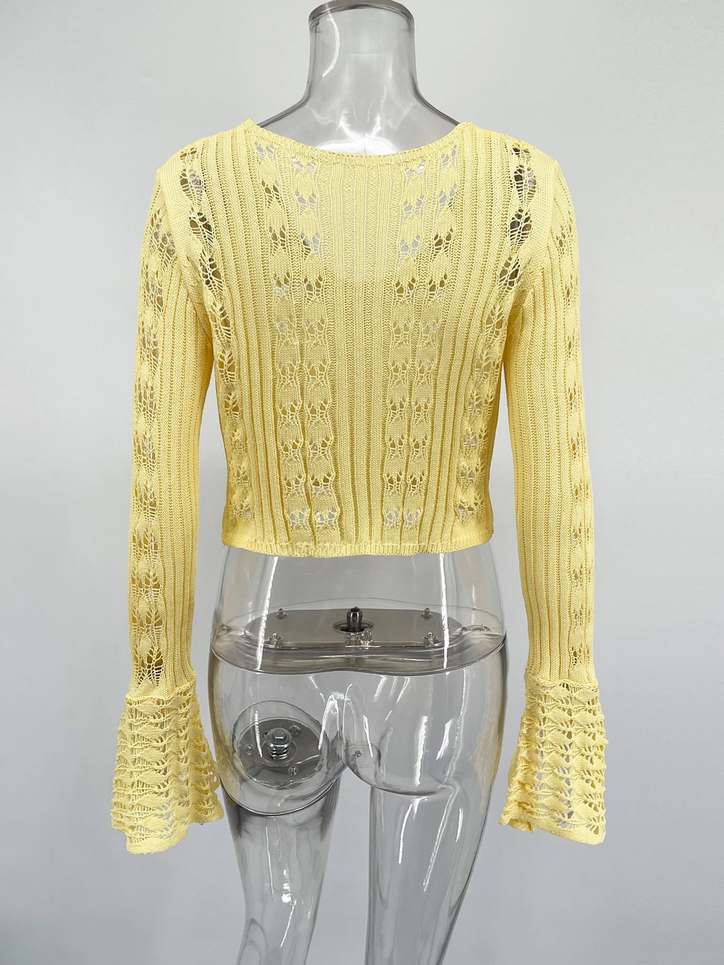 Tuularose Spring Knitted Cardigan Female Solid V-Neck Hollow Out Short Knitted Top Fashion Casual Loose Commuter Female T-Shirt