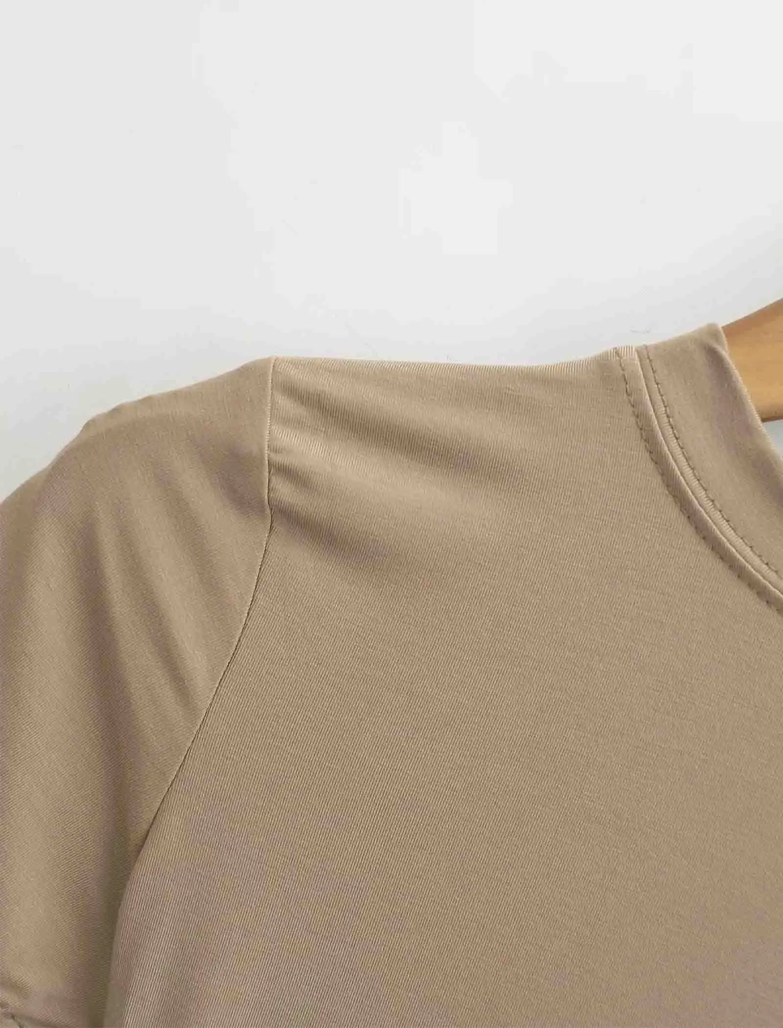 Slim Fit Solid Color Women's Casual T-shirt Short Sleeve Fashion Trend Y2K Top High Quality 2025 New Arrival