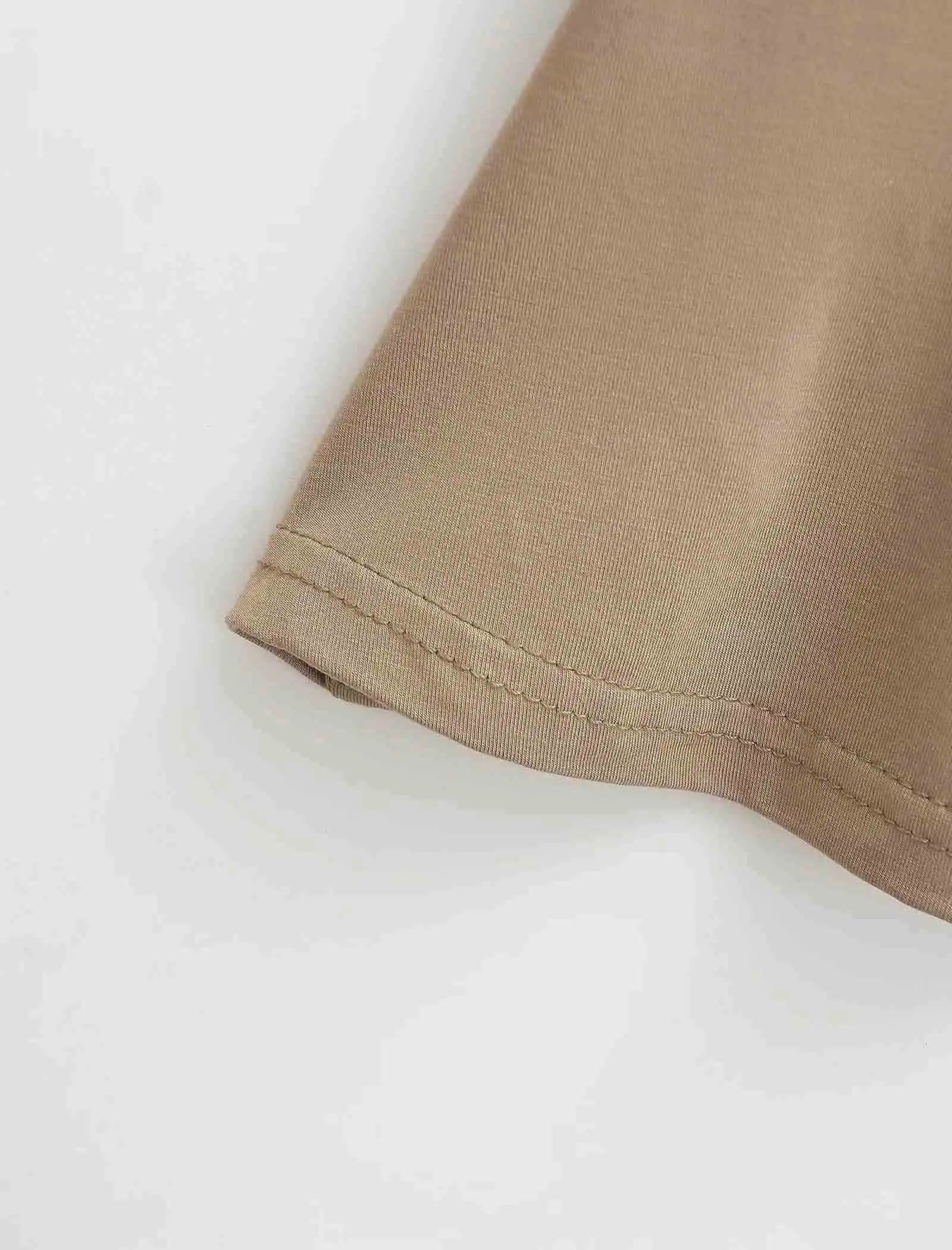 Slim Fit Solid Color Women's Casual T-shirt Short Sleeve Fashion Trend Y2K Top High Quality 2025 New Arrival
