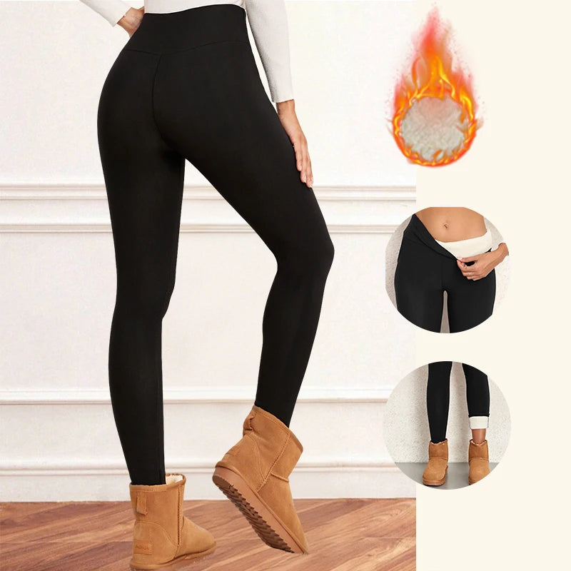 Women Velvet Leggings with Pockets Autumn Winter Warm Fleece Tights  Velvet Solid Color Prevent Cold Leggings Stretch Leggings