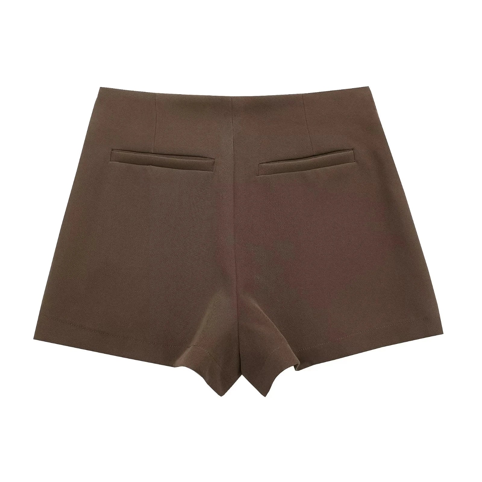 HXAO Women's Skort High Waist Brown Skirt Pants Stylish Summer Pink Black Mini Skirt Shorts Asymmetric Casual Off White Skort