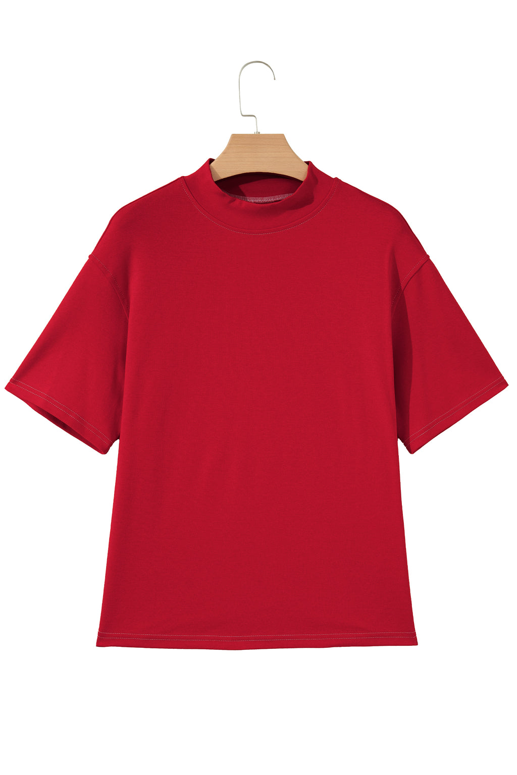 Racing Red Reversible Contrast-Stitched T-Shirt